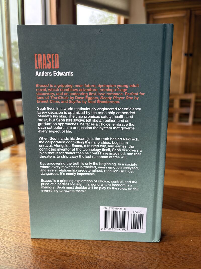 Erased hardcover — back cover